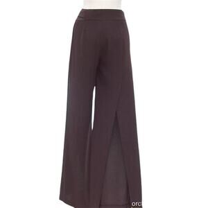 Cache Expresso SPLIT-LEG to THIGH Front Back Rhinestone Buckle Pant NWT $138 New